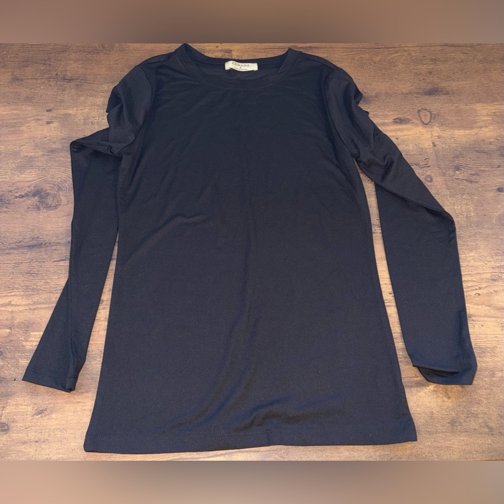 NWOT Zenana Soft Black Long Sleeve Woman’s Shirt - Picture 7 of 7